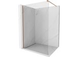 Mexen Kioto Parete Doccia Walk-In 70 X 200 Cm, Trasparente 8 Mm, Rame Spazzolato - 800-070-101-65-00
