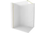 Mexen Kioto Parete Doccia Walk-In 110 X 200 Cm, Brina 8 Mm, Oro Spazzolato - 800-110-101-55-30