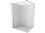 Mexen Kioto Parete Doccia Walk-In 70 X 200 Cm, Strisce 8 Mm, Rame Spazzolato - 800-070-101-65-09