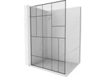 Mexen Kioto L Pannello Doccia Walk-In 90 X 200 Cm, Motivo Nero, Cromo - 800-090-103-01-78