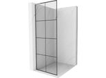 Mexen Kioto L Parete Doccia Walk-In 70 X 200 Cm, Griglia Nera, Cromo - 800-070-103-01-77