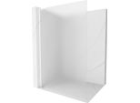 Mexen Kioto L Parete Doccia Walk-In 90 X 200 Cm, Brina, Bianca - 800-090-103-20-30