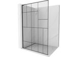 Mexen Kioto L Parete Doccia Walk-In 70 X 200 Cm, Motivo Nero, Nero - 800-070-103-70-78