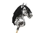 Cavallo Su Bastone Super Hobby Horse Premium - Cavallo Leopardo Con Criniera Nera A3 - 5902366024278