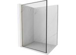 Mexen Kioto L Parete Doccia Walk-In 110 X 200 Cm, Cornice Nera, Oro - 800-110-103-50-70