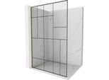 Mexen Kioto L Parete Doccia Walk-In 90 X 200 Cm, Motivo Nero, Oro - 800-090-103-50-78
