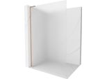 Mexen Kioto L Parete Doccia Walk-In 120 X 200 Cm, Smerigliata, Rame Spazzolato - 800-120-103-65-30