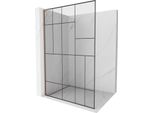 Mexen Kioto L Parete Doccia Walk-In 70 X 200 Cm, Motivo Nero, Rame Spazzolato - 800-070-103-65-78