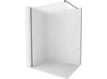 Mexen Kioto Parete Doccia Walk-In 110 X 200 Cm, Gelo 8 Mm, Grigio Canna Di Fucile Spazzolato - 800-110-101-66-30