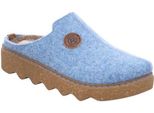 Rohde Pantofola Da Donna Pantofola In Feltro Suola Piattaforma Solette Sciolte Foggia-D 6120, Taglia:37 Eu, Colore:Blu
