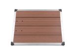 Vidaxl Piatto Doccia Da Giardino In Acciaio Inox Wpc 80 X 62 Cm Marrone