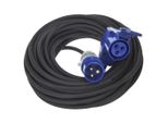 Cavo Prolunga Cee 30M Con Connettore Cee Ad Angolo + Presa Schuko 3X1,5Mm²