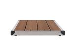 Vidaxl Piatto Doccia Da Giardino In Acciaio Inox Wpc 110 X 62 Cm Marrone