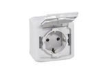Presa A Muro 16 A, A Parete, Impermeabile IP44, Con Coperchio Grigio - Legrand Forix 782393.