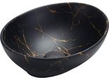 Mexen Elza Lavabo Da Appoggio 40 X 33 Cm, Pietra Nera - 21014098