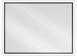 Mexen Erma Specchio Da Bagno Retroilluminato 80 X 60 Cm, Led 6000K, Anti-Appannamento, Cornice Nera - 9814-080-060-611-70