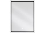 Mexen Erma Specchio Da Bagno Retroilluminato 60 X 80 Cm, Led 6000K, Antiappannamento, Cornice Nera - 9814-060-080-611-70