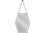 Mexen Orla Specchio Da Bagno Retroilluminato 60 X 80 Cm, Led 6000K, Antiappannamento, Cornice Nera - 9815-060-080-611-70