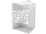 Mexen Kioto Pannello Doccia Walk-In 120 X 200 Cm, Motivo Bianco 8 Mm, Cromo - 800-120-101-01-85