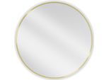 Mexen Loft Specchio Da Bagno Rotondo 85 Cm, Cornice Dorata - 9850-085-085-000-50