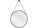 Mexen String Specchio Da Bagno Rotondo 50 Cm, Cornice Nera - 9854-050-050-000-70