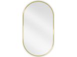 Mexen Loft Specchio Da Bagno Ovale 80 X 45 Cm, Cornice Dorata - 9851-080-045-000-50