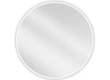 Mexen Loft Specchio Da Bagno Rotondo 80 Cm, Cornice Bianca - 9850-080-080-000-20