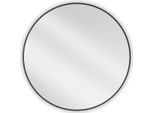 Mexen Loft Specchio Bagno Rotondo 80 Cm, Cornice Nera - 9850-080-080-000-70