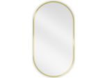 Mexen Loft Specchio Da Bagno Ovale 75 X 40 Cm, Cornice Dorata - 9851-075-040-000-50