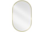 Mexen Loft Specchio Da Bagno Ovale 90 X 55 Cm, Cornice D'oro - 9851-090-055-000-50
