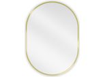 Mexen Loft Specchio Da Bagno Ovale 70 X 50 Cm, Cornice Dorata - 9851-070-050-000-50