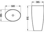 Mexen Nea Lavabo A Colonna 50 X 38 Cm, Bianco - 26055000