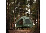 Sobuy OGS32-II-L-GR Lettino Da Campeggio Con Tenda 2 Persone 4In1 Su Trampoli Con Borsa Avvolgibile Lettino Da Campeggio Impermeabile Senza Materasso Tenda Da Pesca Verde Fino A 180Kg
