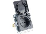 Presa Milos Con Contatto Di Terra IP40 250V~/ 16A, Con Coperchio, Da Incasso, Antracite