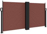 Vidaxl Tenda Laterale Estensibile Marrone 120X1000 Cm