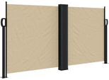 Vidaxl Tenda Laterale Estensibile Beige 120X1000 Cm