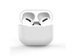 Custodia Per Airpods 2 / Airpods 1 Custodia Morbida Per Cuffie In Silicone Bianco (Custodia C)