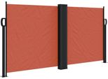 Vidaxl Tenda Laterale Estensibile Rosso Terracotta 120X600 Cm