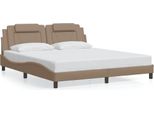Vidaxl "Viana"" Struttura Letto Senza Materasso Cappuccino-Marrone 180X200 Cm In Ecopelle"