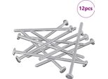 Vidaxl Vite 12 Pezzi Argento M6 X 120 Mm Acciaio