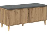 Syfax™ Panca Per Ingresso Con Porta Rovere Artigianale 60 X 38 X 46 Cm