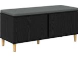 Syfax™ Panca Per Ingresso Con Cuscino Rovere Nero 60 X 38 X 46 Cm