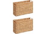 Vidaxl Cestini Per Riviste 2 Pezzi Natura 39 X 14 X 25 Cm Giacinto D'acqua