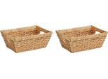 Vidaxl Cestini Portaoggetti 2 Pezzi Naturali 38 X 28 X 15 Cm Giacinto D'acqua