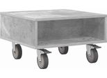 Syfax™ Tavolino Con Ruote Grigio Cemento 50,5 X 50 X 30 Cm
