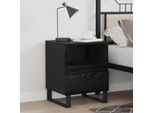 Vidaxl Comodino Look Rovere Nero 40 X 35 X 50 Cm Materiale A Base Di Legno