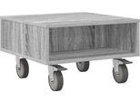 Syfax™ Tavolino Con Ruote Grigio Sonoma 50,5 X 50 X 30 Cm