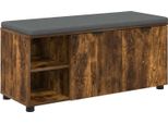Syfax™ Panca Per Ingresso Con Cuscino Rovere Fumé 100 X 38 X 46 Cm
