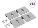 Vidaxl Staffa Di Montaggio Per Specchi 12 Pezzi Nichel 35 X 30 X 8,3 Mm Acciaio