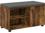 Syfax™ Panca Per Ingresso Con Cuscino Rovere Fumé 80 X 38 X 46 Cm